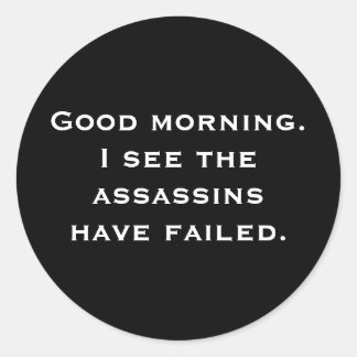 Pegatina Redonda Asesinos