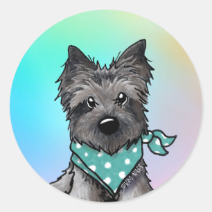 Pegatina Redonda Ash Cairn Terrier