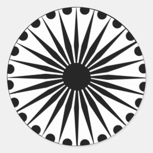 Pegatina Redonda Ashoka Chakra