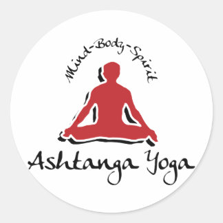 Pegatina Redonda Ashtanga Yoga