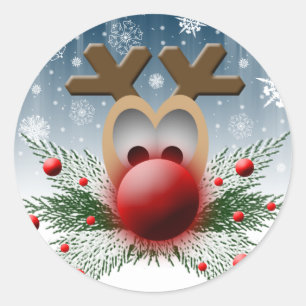 Pegatina Redonda Así que resplandece Navidad entre Navidades de re