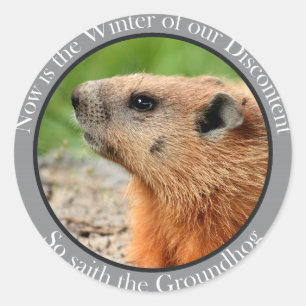 Pegatina Redonda Así que saith the groundhog
