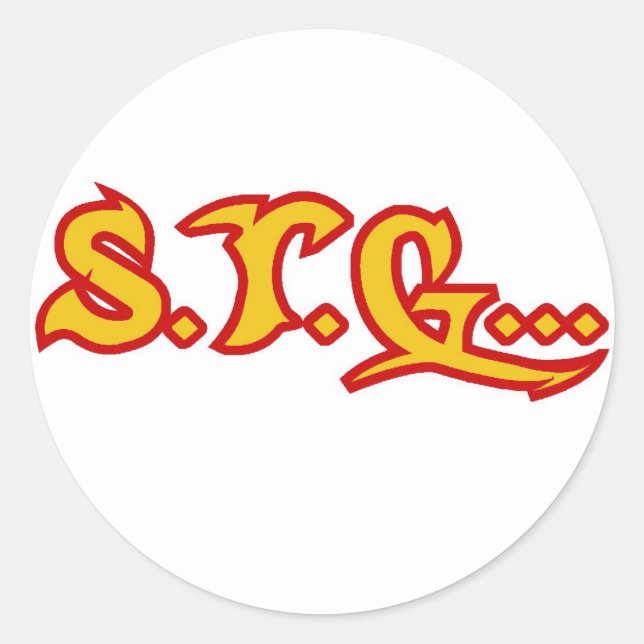 Pegatina Redonda Así Que Se Van... PEGATINAS de ROCK WHITE Intils (Anverso)