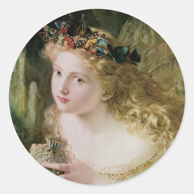 Pegatina Redonda Así que tu hada está hecha de las cosas más bellas (Anverso)