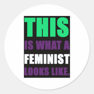 Pegatina Redonda Así se ve la feminista