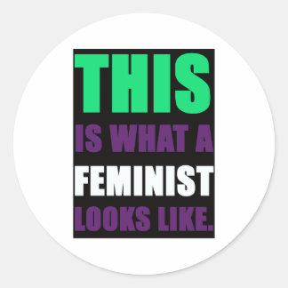 Pegatina Redonda Así se ve la feminista