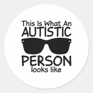 Pegatina Redonda Así Se Ve Un Autismo