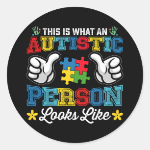 Pegatina Redonda Así Se Ve Un Autismo