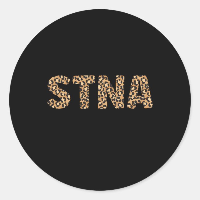 Pegatina Redonda Asistente de Enfermería de pruebas del estado de S (Anverso)