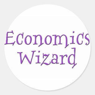 Pegatina Redonda Asistente para economía