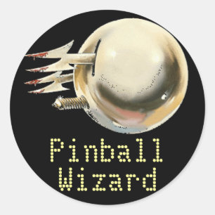 Pegatina Redonda Asistente para pinball
