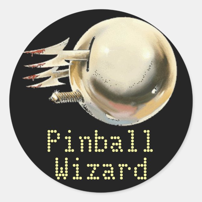 Pegatina Redonda Asistente para pinball (Anverso)