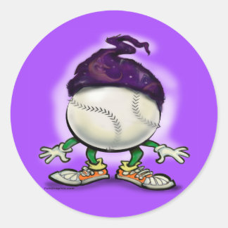 Pegatina Redonda Asistente para softbol