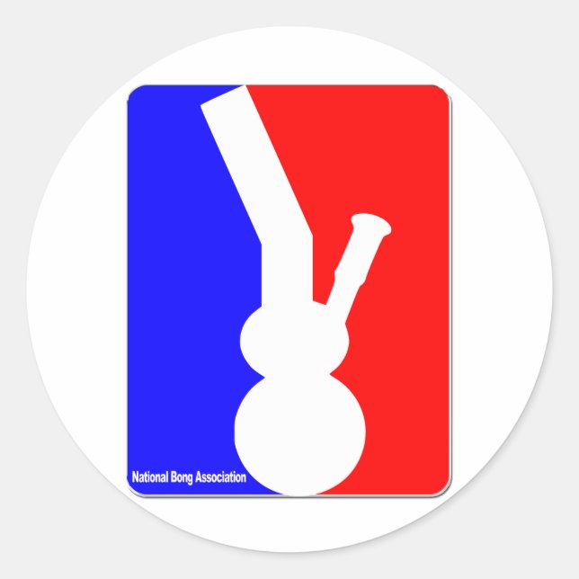 Pegatina Redonda Asociación Nacional Bong (Anverso)