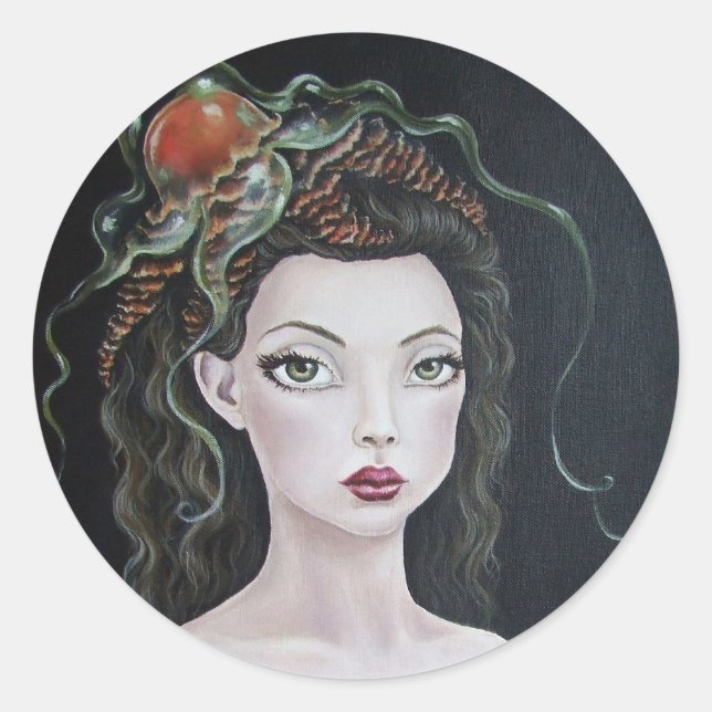 Pegatina Redonda Asombroso (Anverso)