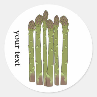 Pegatina Redonda Asparagus Spears Vegetable Lover Veggies