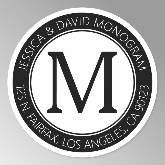 Pegatina Redonda Aspecto clásico-moderno | Dirección de devolución  (Subido por el creador)