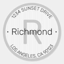 Aspecto moderno | Dirección de devolución blanca y