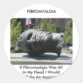 PEGATINA REDONDA ASPIRINA TOMADA DE FIBROMYALGIA