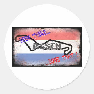 Pegatina Redonda Assen - He estado ahí haciendo eso