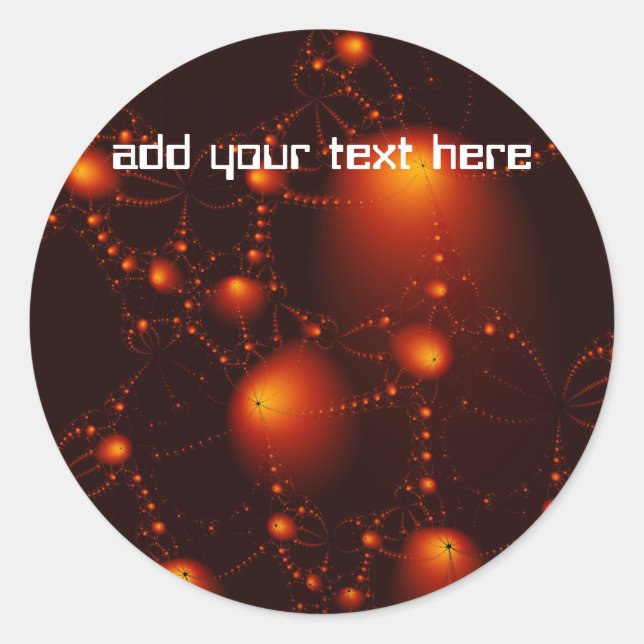 Pegatina Redonda asteroides (Anverso)