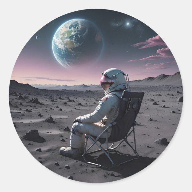 Pegatina Redonda Astro Leisure (Anverso)