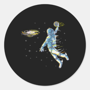 Pegatina Redonda Astronauta espacial Bysketbyll Slam Dunk Jam Sport