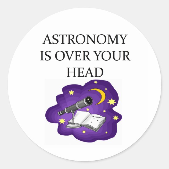 PEGATINA REDONDA ASTRONOMÍA (Anverso)