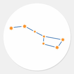 Pegatina Redonda astronomía-oso-gran-2