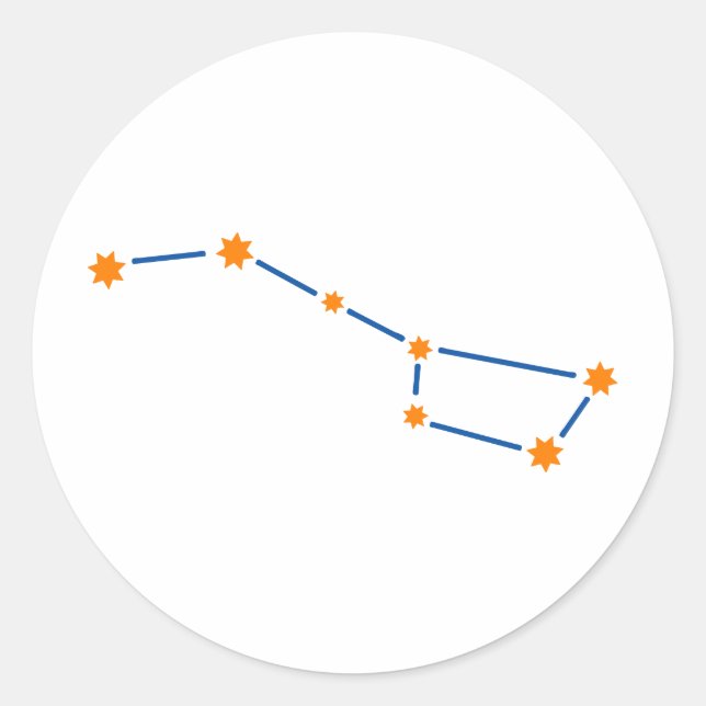 Pegatina Redonda astronomía-oso-gran-2 (Anverso)