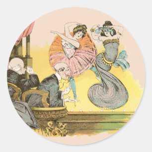 Pegatina Redonda Asumiendo las vistas.