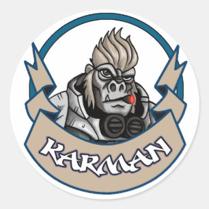 Pegatina Redonda AT-43 Comic Karman