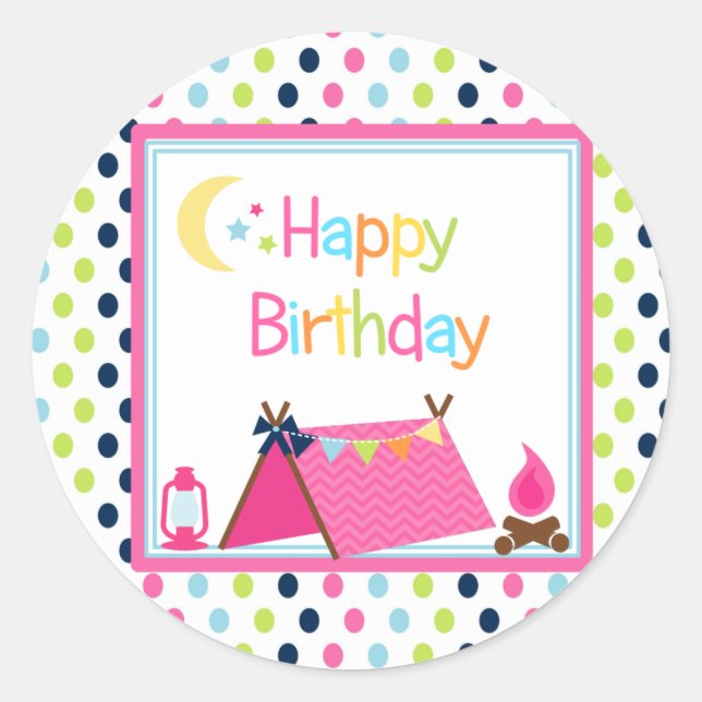 Pegatina Redonda Atacando a pegatinas fiestas (Anverso)