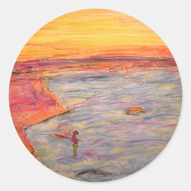 Pegatina Redonda atando uno (Anverso)