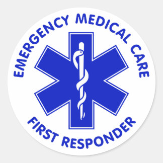 Pegatina Redonda Atención médica de emergencia
