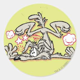 Pegatina Redonda Aterrizaje duro WILE E. COYOTE™
