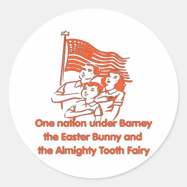 Pegatina Redonda Atheist Pledge (Anverso)