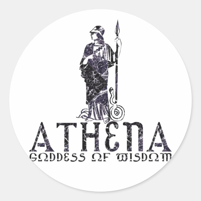 Pegatina Redonda Athena (Anverso)