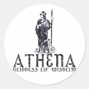 Pegatina Redonda Athena