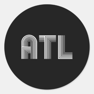Pegatina Redonda Atl Atlanta A T L