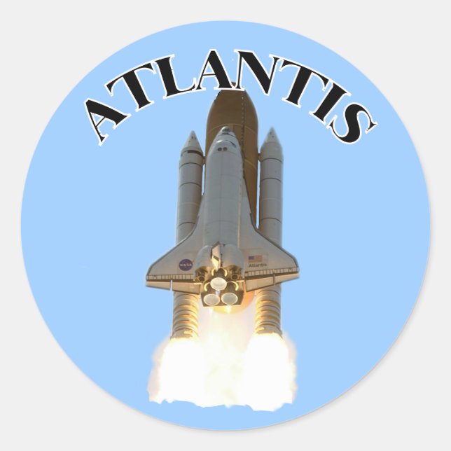 Pegatina Redonda Atlantis (Anverso)