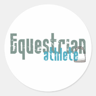 Pegatina Redonda Atleta ecuestre