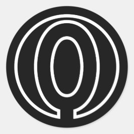 Pegatina Redonda Atletas Número 0 forma de círculo