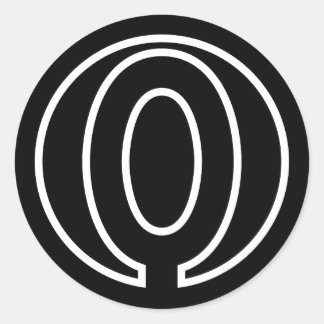 Pegatina Redonda Atletas Número 0 forma de círculo