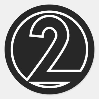 Pegatina Redonda Atletas número 2 forma de círculo
