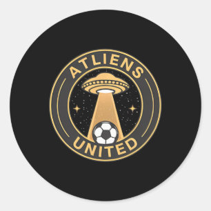 Pegatina Redonda Atliens United, 404 United Atlanta Camiseta de fan