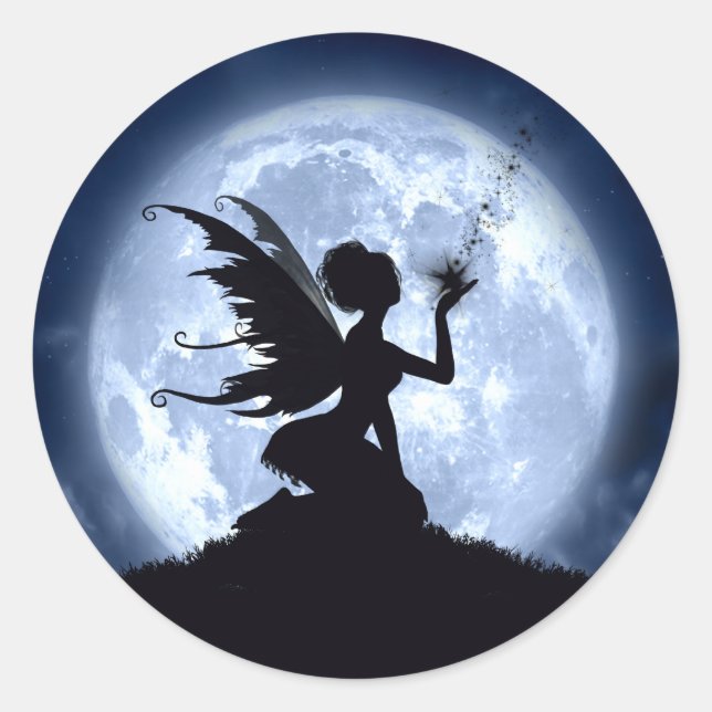 Pegatina Redonda Atrapa a los Pegatinas de una estrella que cae (Anverso)