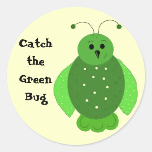 Pegatina Redonda Atrapar el Green Bug