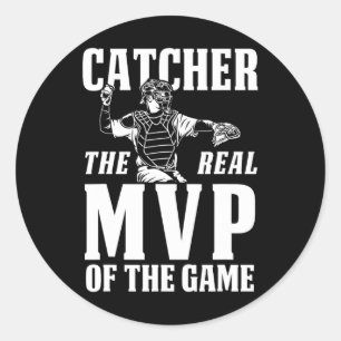 Pegatina Redonda Atrapar El Verdadero Mvp Del Regalo Del Juego