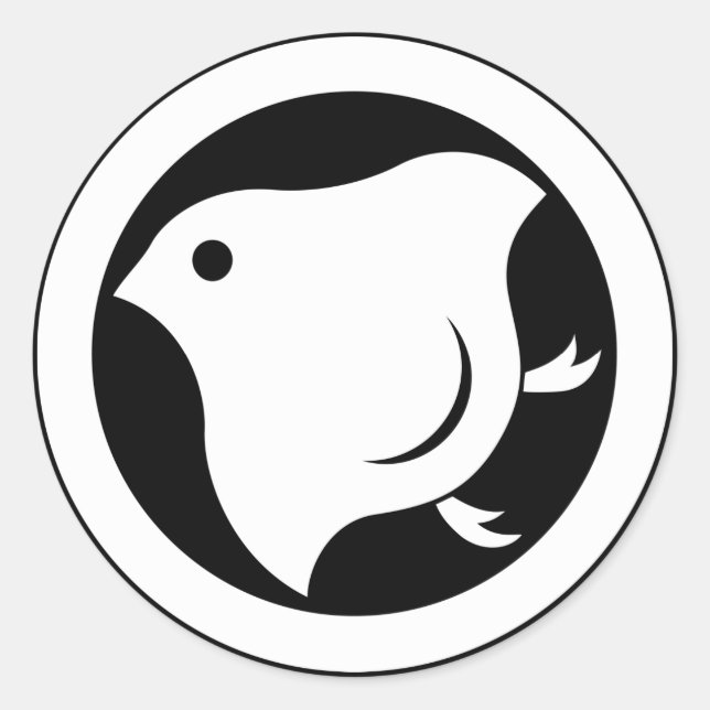 Pegatina Redonda Atrapar en círculo (Anverso)